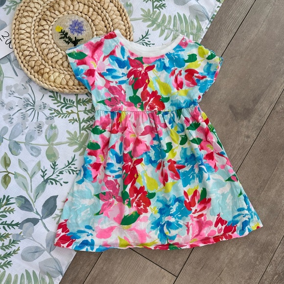*Play Condition* Old Navy Toddler Girl’s Colorful Floral Casual Dress - Picture 2 of 15